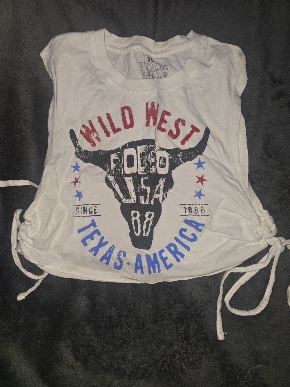 Wild West Texas Graphic White Girls' Tank Top